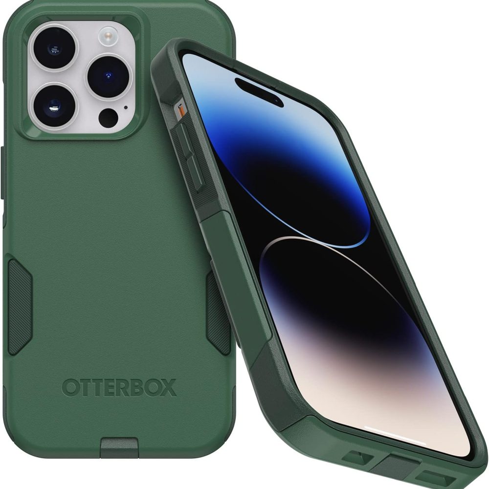 OtterBox iPhone 14 Pro (ONLY) Commuter Series Case - Trees Company (Green), Slim & Tough, Pocket-Friendly, with Port Protection